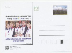 Postal stationery Slovakia 2002 Tennis - FED Cup