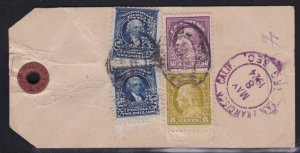 US Stamp Sc# 479 $2 Madison & Probably 508, 517 Registered Bank Tag Cover CV$$$