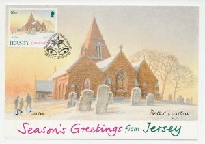 Maximum card Jersey 1988 Parish Church
