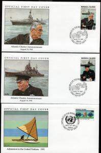 Marshall Islands Six 1991 FDC!
