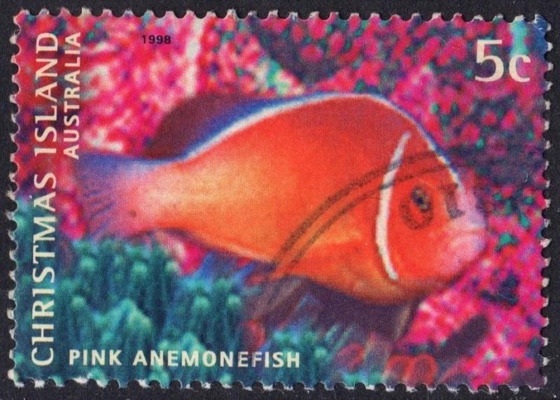 Christmas Island: SC#412d 5¢ Marine Life: Pink Anemonefish (1998) Used