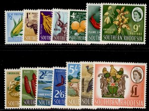 SOUTHERN RHODESIA QEII SG92-105, 1964 complete set, NH MINT. Cat £38.