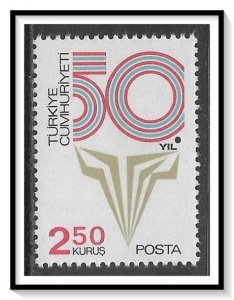 Turkey #1957 Anniversary Of Republic MNH