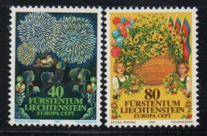 Liechtenstein Sc 708-709 1981 Europa set stamp mint NH