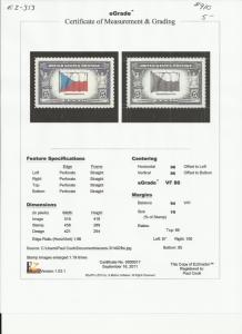 # 910 MINT NEVER HINGED CZECHOSLOVAKIA VF+