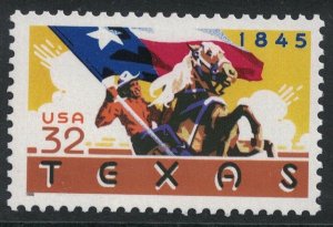 Scott 2968- Texas Statehood, 150 Years- MNH 32c 1995- unused mint stamp