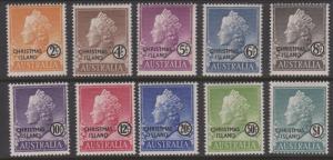 Christmas Island Sc#1-10 MNH