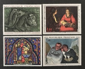 France 1966 #1149-51,53, Paintings, MNH.