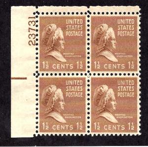 805 Mint,OG,NH... Plate Block of 4... SCV $0.50