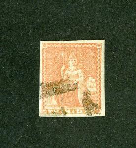 Trinidad Stamps # 1 4 Margins Used Scott Value $85.00