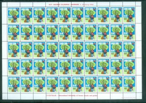 Denmark. 1983-84 Sheet Mnh.Unfold. Scouts. Silkeborg. Sct. George Guild. Trees.