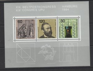 Germany #1420 (1984 UPU Congress sheet) VFMNH   CV $3.00
