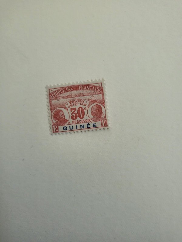 Stamps French Guinea Scott #J12 h