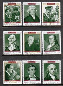 Fujeira Famous Americans MI 485-494 CTO VF NH