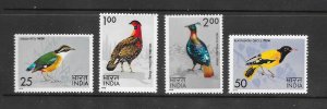 BIRDS - INDIA #656-9   MNH