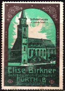 Vintage Germany Poster Stamp Elise Birkner Stationery And Postcards Furth