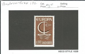 Andorra: Sc #172, MNH (47595)