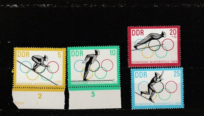 Germany  DDR  Scott#  680-682, B111  MNH  (1963 Winter Olympic Games)