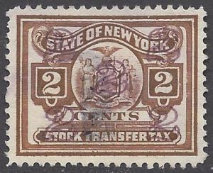 New York State Stock Transfer Tax Stamp 2c Used