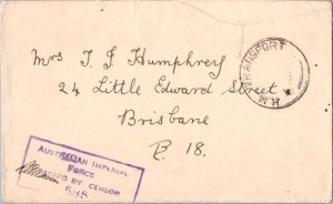 Australia Soldier's Free Mail c1944 H. M. Transport, Australian Imperial Forc...