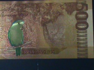 ​PHILIPPINES-2019-24 KARAT GOLD REPLICA $500 PESO BANK NOTE-WITH CERIFICATE VF