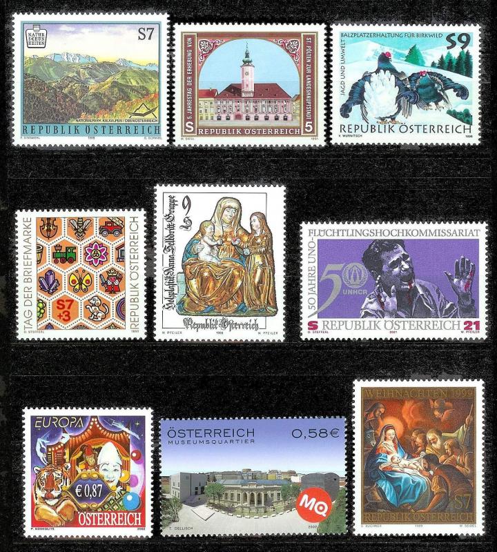 AUSTRIA (149) Diff Better Stamps c1990/2000s ALL Mint Never Hinged 10% of Cat