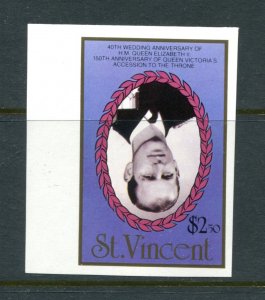 St.Vincent 1987 Inverted Center ERROR MNH Imperf  14140