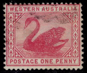 AUSTRALIA - Western Australia QV SG112, 1d carmine, FINE USED.