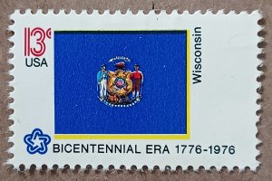 United States #1662 13c Wisconsin State Flag MNG (1976)