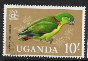 UGANDA SG125 1965 10/- BIRD DEFINITIVE USED (r)