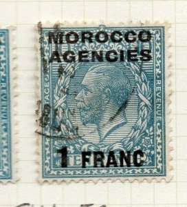 Morocco Agencies French Zone 1919-24 Issue Used 1F. Optd Surcharged NW-180651