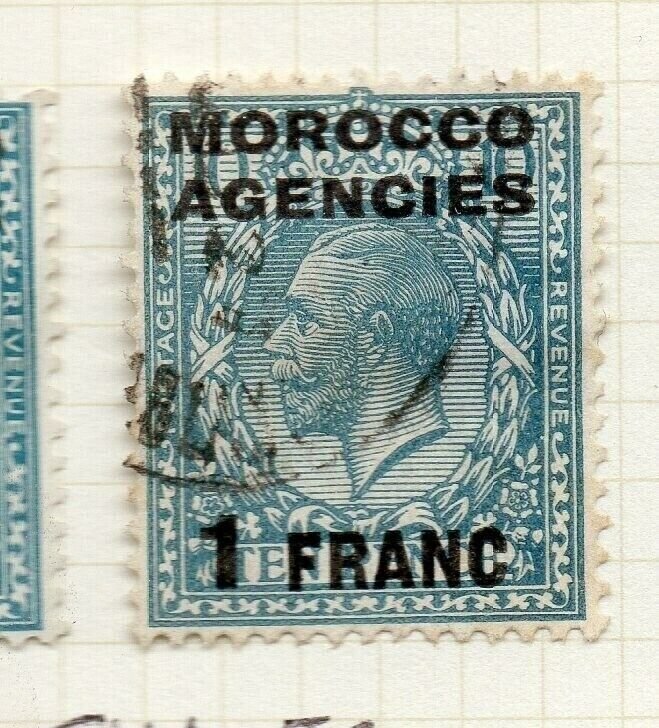 Morocco Agencies French Zone 1919-24 Issue Used 1F. Optd Surcharged NW-180651