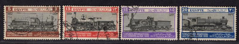 $Egypt Sc#168-71 used, VF, Cv. $43