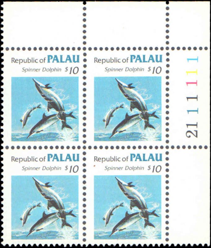 Palau #85, Complete Set, Plate Block, 1985, Never Hinged