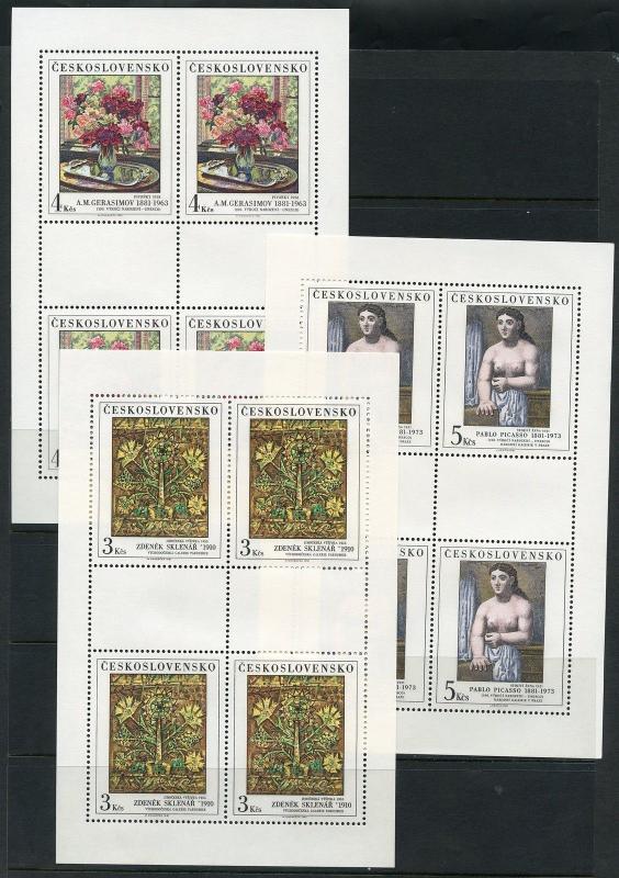 CZECHOSLOVAKIA SCOTT#2386/90  SHEET SET   MINT NEVER HINGED