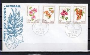 Papua New Guinea, Scott cat. 228-231. Local Flowers issue. First day cover. ^