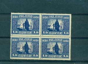 Iceland - Sc# 156. 1930 15 Aur Vikings Naming Land . MNH Block. $23.00.