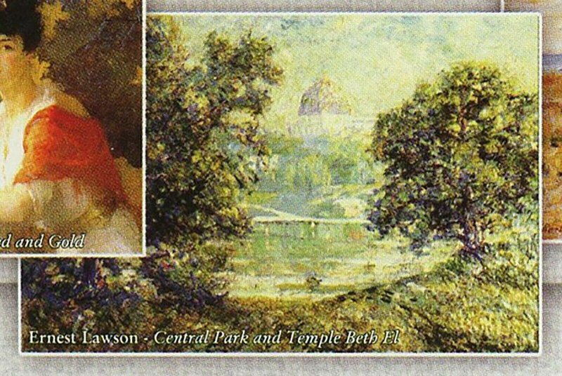 American Impressionists Stamp Red and Gold Autumn S/S MNH #2851 / Bl.556