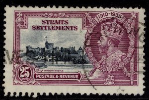 MALAYSIA - Straits Settlements GV SG259, 25c slate & purple, FINE USED. Cat £12.