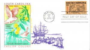 #1407 South Carolina Statehood Overseas Mailer FDC