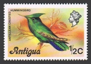 Antigua 405 two stamps, MNH. Mi 399. Birds 1976. Antillean crested hummingbird.