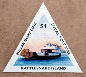 Rattlesnake Island #195 $1 Miller Boat Line MNH (2022)