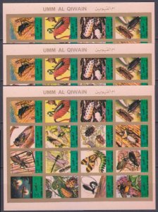 1972 Umm Al Qiwain 1354b-1369bZBx3 Insects 135,00 €