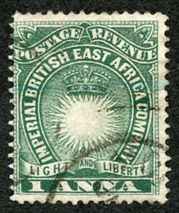 British East Africa SG5 1a blue-green fine used