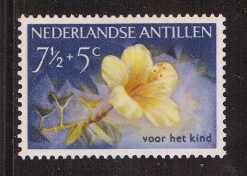 Netherlands Antilles  #B22  MLH  1955  flowers 7 1/2c