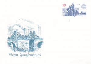 East Germany 1987 Jungfernbrucke 10pfg Prepaid Postcard Unused VGC