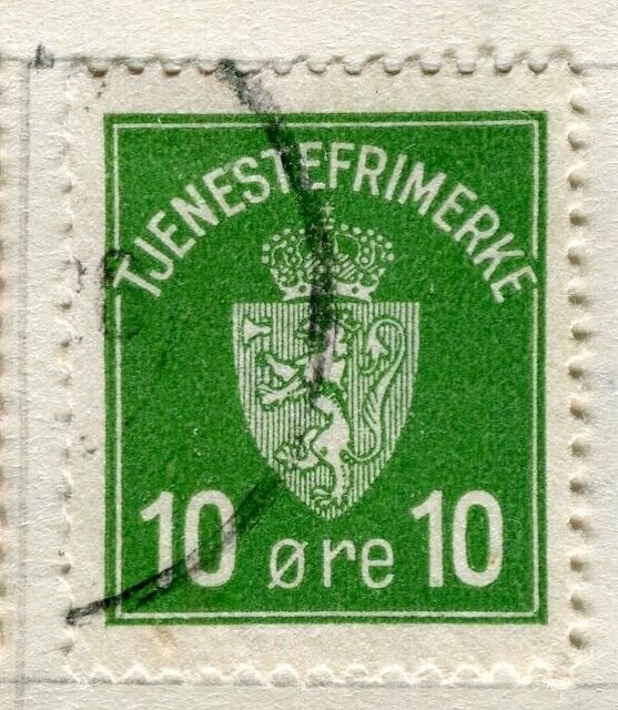 NORWAY; 1926 early Official issue fine used 10ore. value