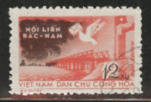 North Viet Nam Scott 99 Bridge stamp 1959
