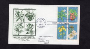 1786a Flowers, blk/4 FDC Artmaster addressed