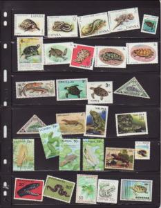 Lot of all different Reptiles MNH